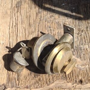 Vintage Brass Door Knob Set